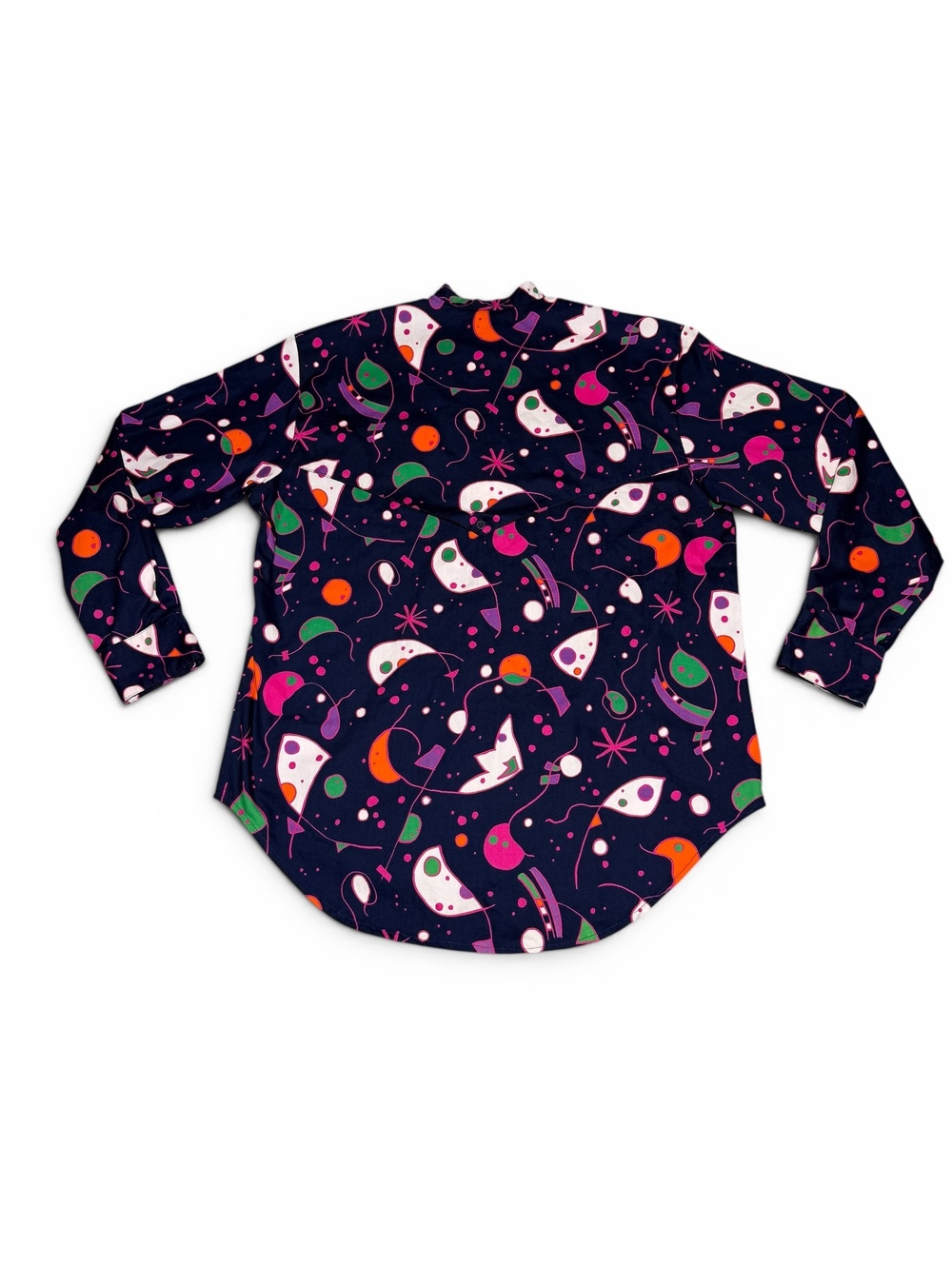 Vintage Abstract Print Button-Up Shirt X Large - Picture 2 of 4